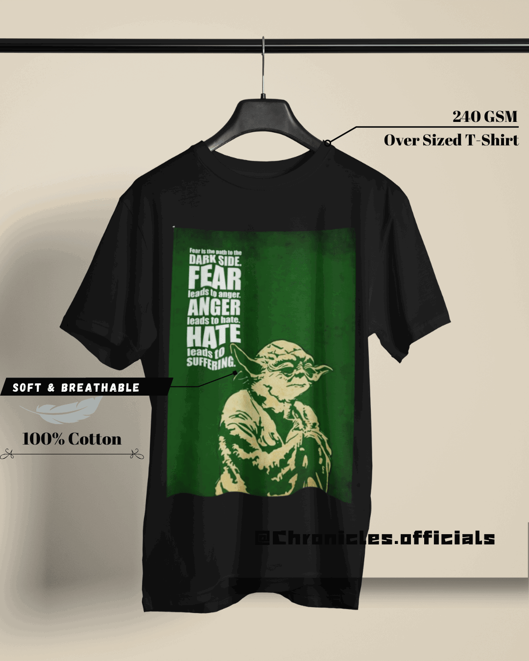 Wise Yoda - (Star Wars) | Oversized T-Shirt | Star Wars - CHRONICLES