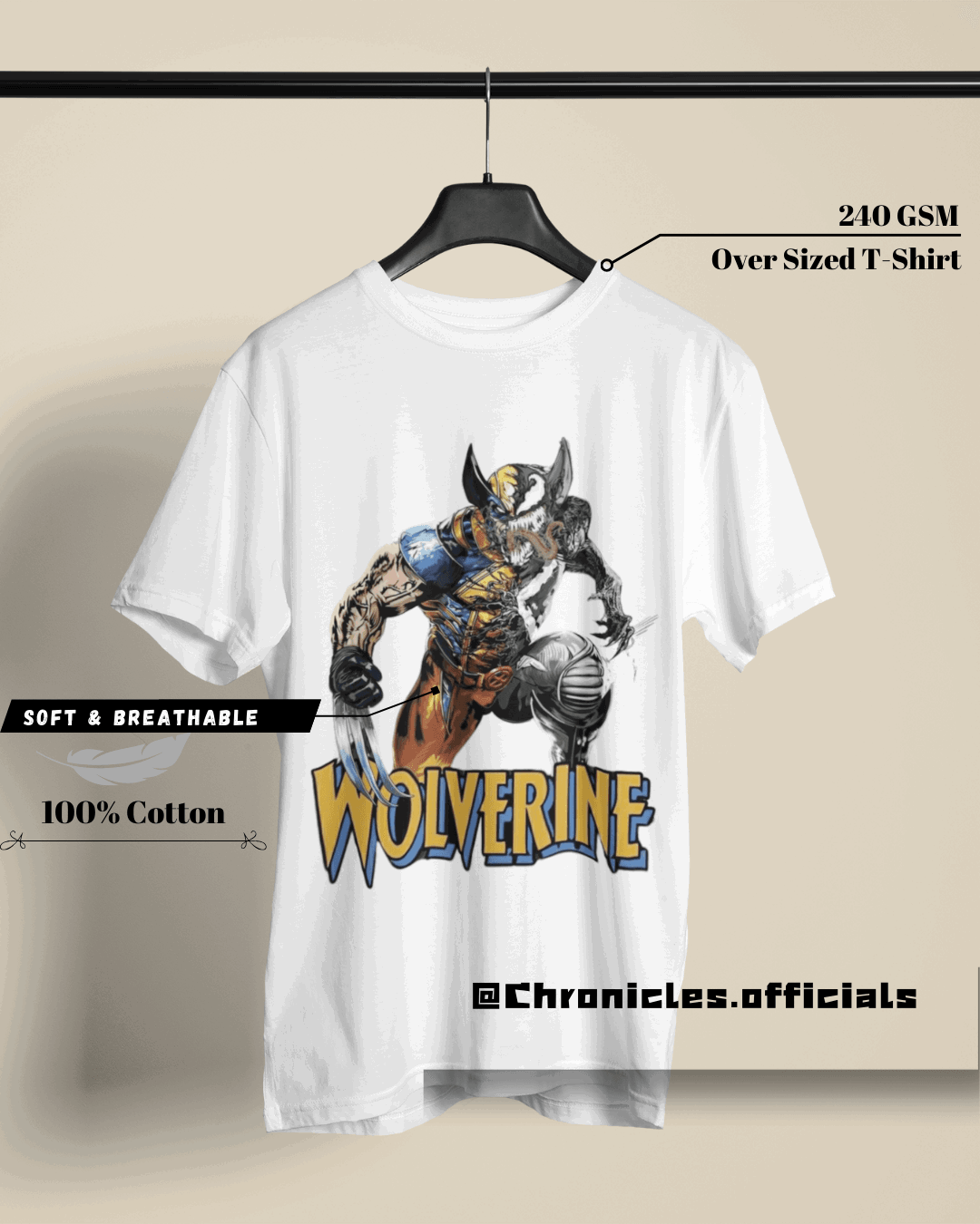 Wolverine and Venom | Oversized T-Shirt | Marvel - CHRONICLES