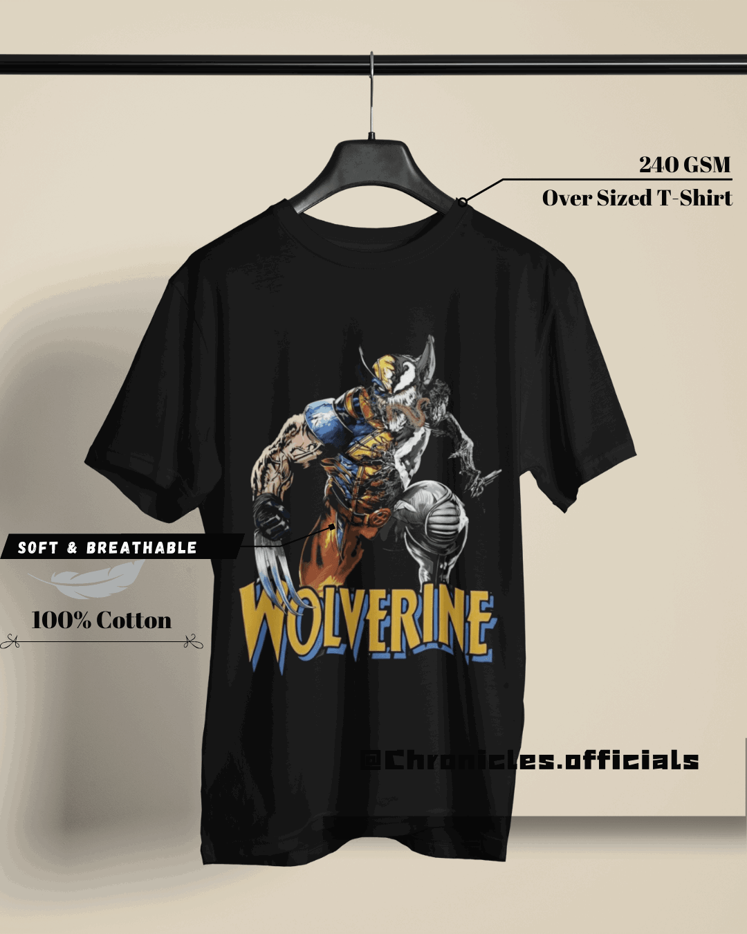 Wolverine and Venom | Oversized T-Shirt | Marvel - CHRONICLES