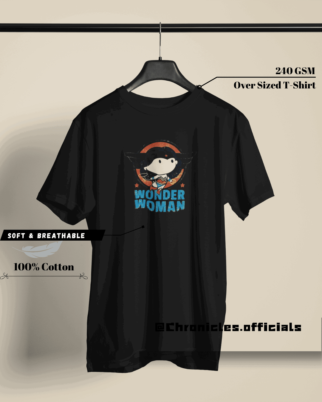 Wonder Woman minimalistic design | Oversized T-Shirt | DC Official - CHRONICLES
