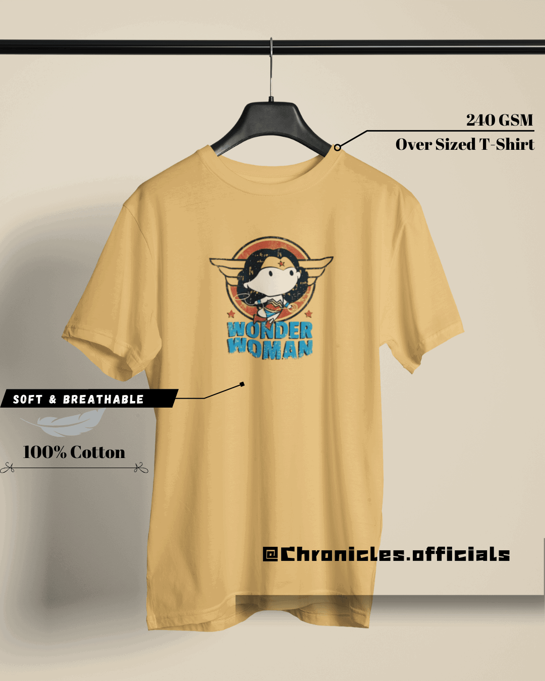 Wonder Woman minimalistic design | Oversized T-Shirt | DC Official - CHRONICLES