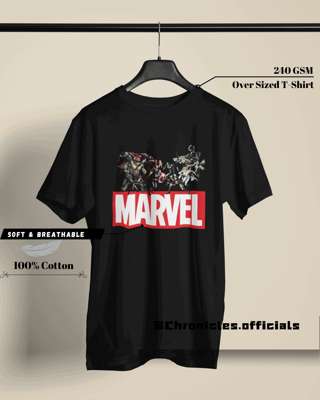 X Men and Avengers | Oversized T-Shirt | Marvel - CHRONICLES