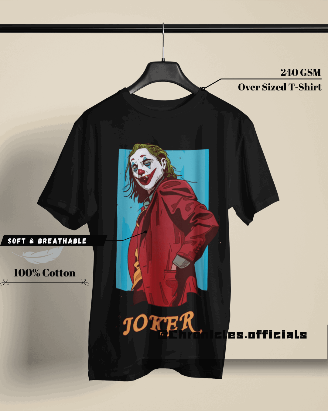 You get what you deserve - Joker | Oversized T-Shirt | DC Official - CHRONICLES