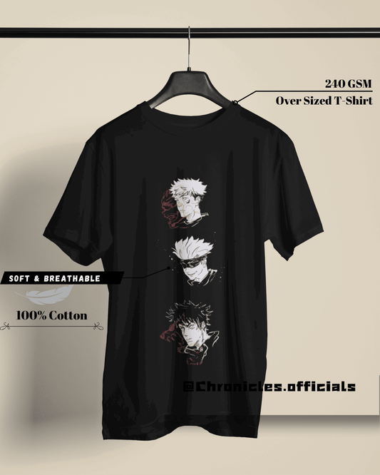 Yuji, Gojo and Megumi | Oversized T-Shirt | Jujutsu Kaisen - CHRONICLES