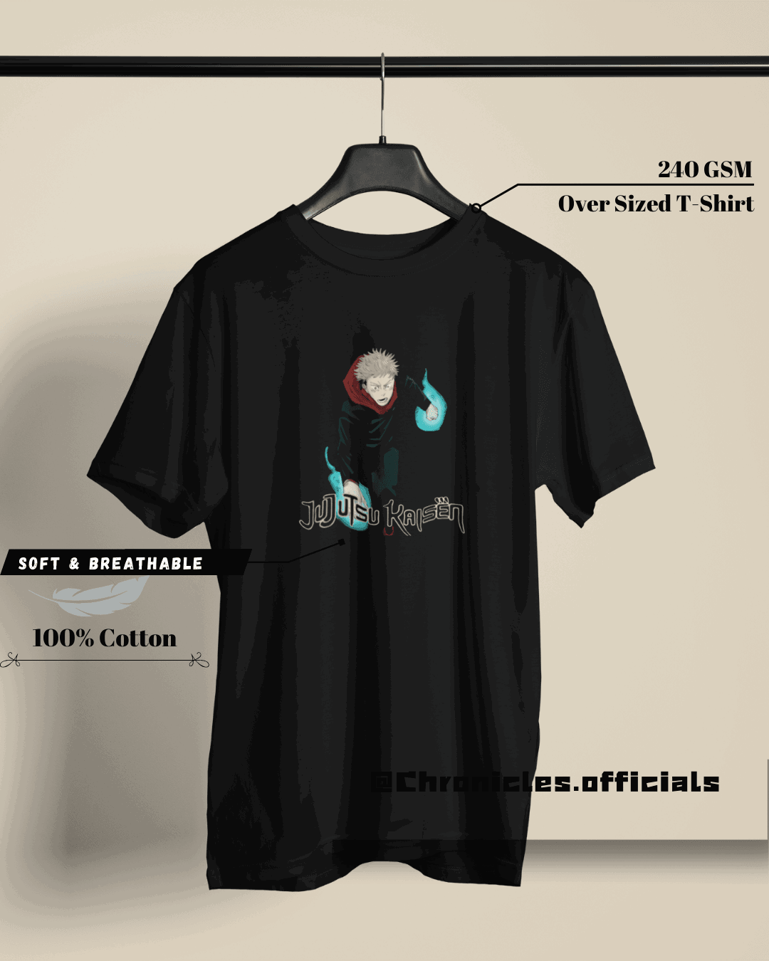 Yuji Itadori - Slay the Demon | Oversized T-Shirt | Jujutsu Kaisen - CHRONICLES