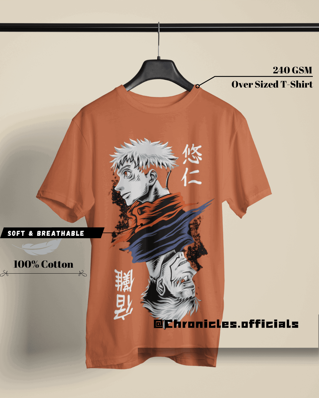 Yuji and Sukuna - Two Faces of a same coin | Oversized T-Shirt | Jujutsu Kaisen - CHRONICLES