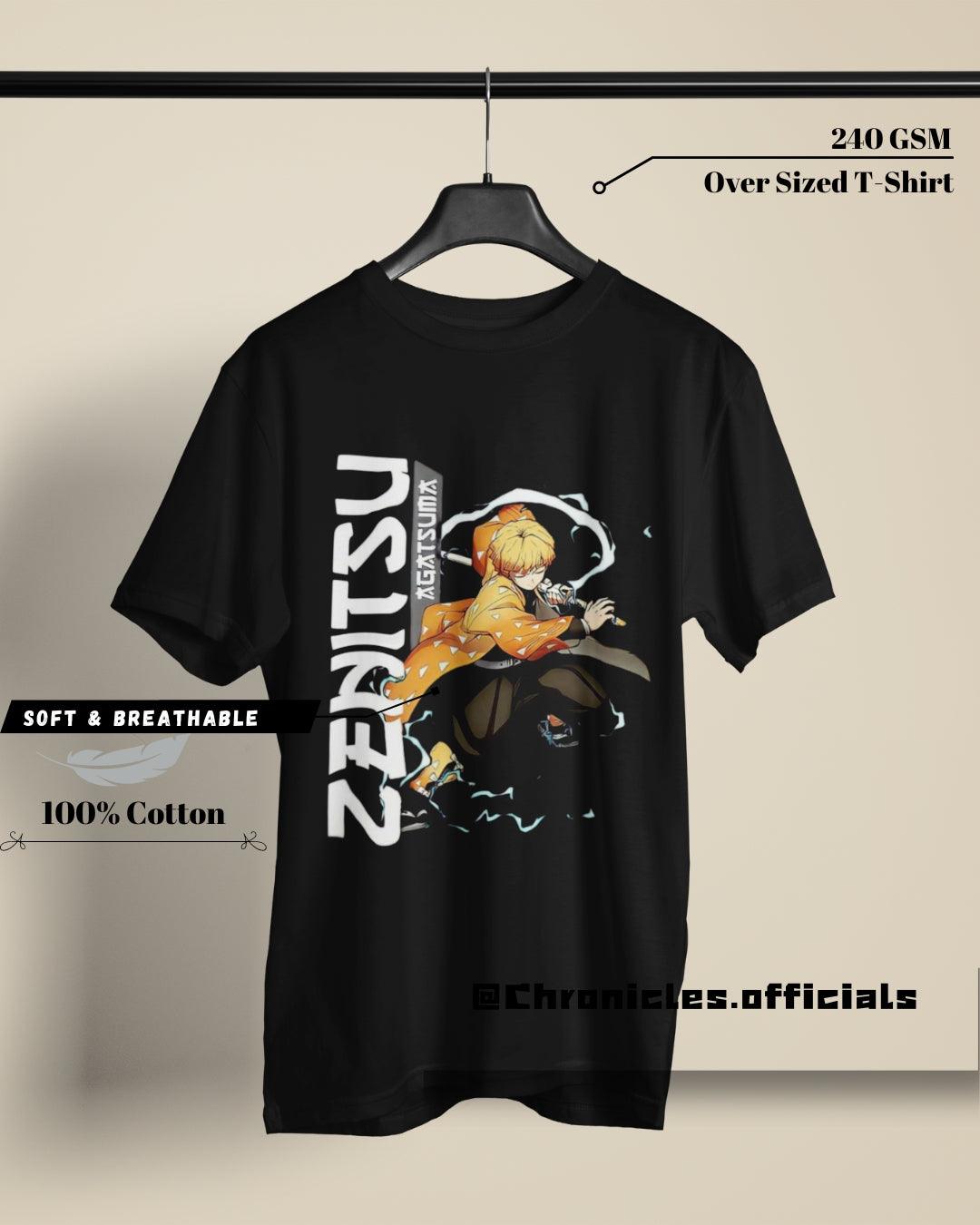 ZENITSU Thunder Breathing "Front and Back Print" | Oversized T-Shirt | Demon Slayer - CHRONICLES