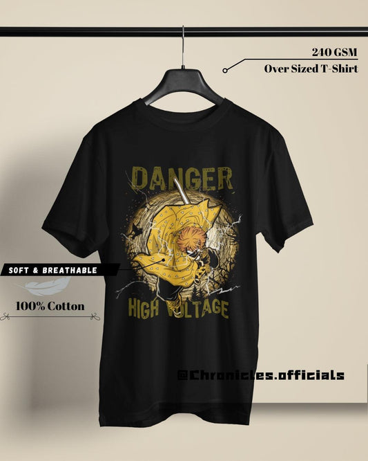 Zenitsu "Thunder Breathing Form 1"| Oversized T-Shirt | Demon Slayer - CHRONICLES